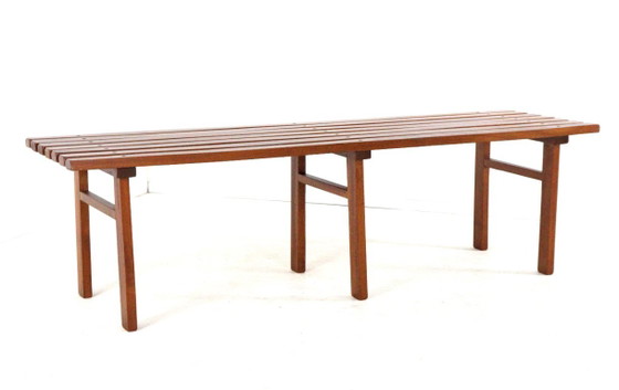 Vintage Wooden Slatted Bench 'Odijk' Midcentury – Benches (photo 4 of 15)