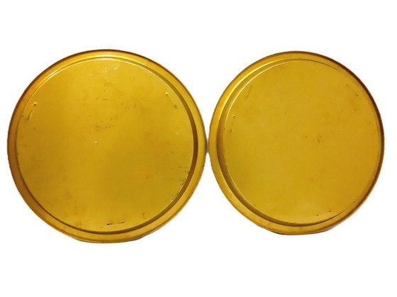 Image 1 of Due vassoi da portata in latta vintage uguali