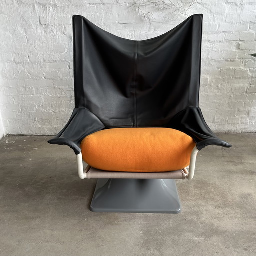 Cassina - Aeo fauteuil - Zwart/grijs - Top staat