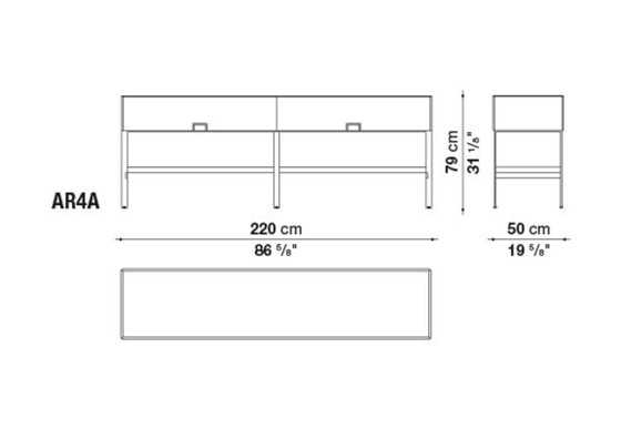 Image 1 of Maxalto Eracle console sideboard 220cm calacatta marble LP 12 K