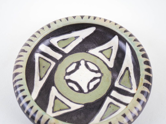 Ciotola in ceramica, design danese, anni '60, prodotta in Danimarca, Ciotole, Nero, Vintage (foto 6 di 10)