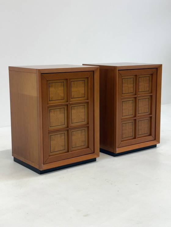 Image 1 of Brutalist Italian Set Cabinets Caccia Alla Volpe For Linea Arredo