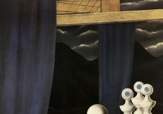 Image 1 of René Magritte: "Le Rencontre, 1926." Signed in the Plate.