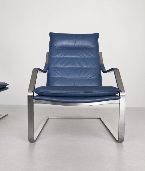 Poltrona Vintage Walter Knoll Art Collection Komet + Ottoman – Poltrone, rvs, Leather (photo 14 of 15)
