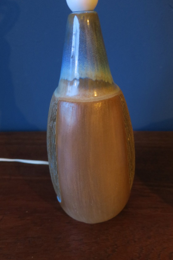Image 1 of Ceramic Table Lamp with Original Shade by Michael Andersen & Son, Denmark 1960s