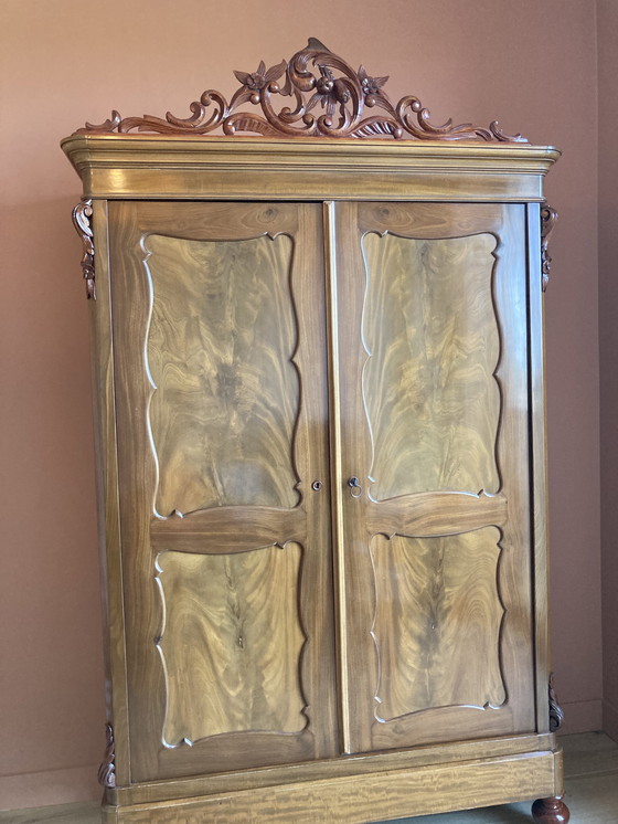 Image 1 of Armoire Biedermeier ancienne en acajou