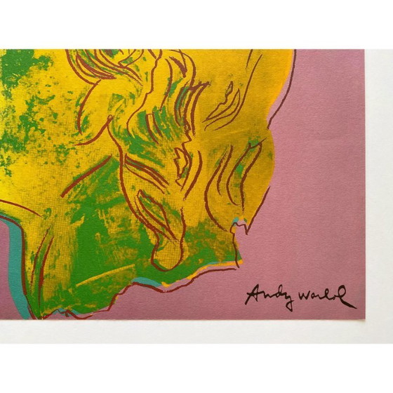 Image 1 of Edición limitada de la litografía CMOA de Andy Warhol | Retrato Pop Art "Alejandro Magno"
