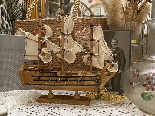 Retro vintage sailboat