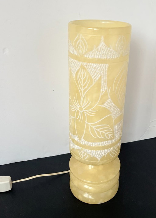 Table lamp albast retro mid century alabaster herna 70s