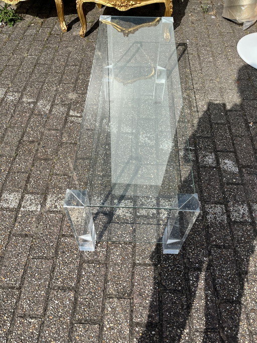 Mesa de centro de cristal