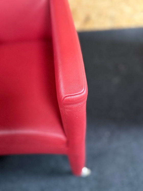 Image 1 of 4 x leren eetkamerstoelen van Bert Plantagie