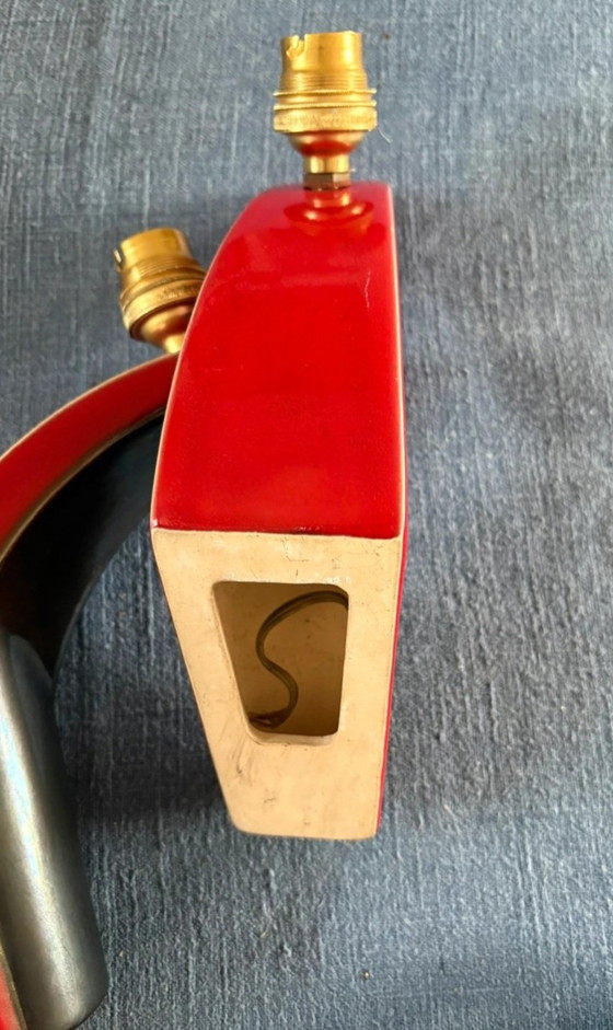 Image 1 of Art Deco ceramic wall lights from the 1950s and 60s