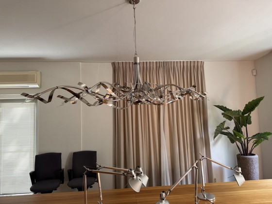 Lampe à suspension à 10 bras Jacco Maris Ruban Plié - Chrome – Plafonniers (photo 6 of 6)