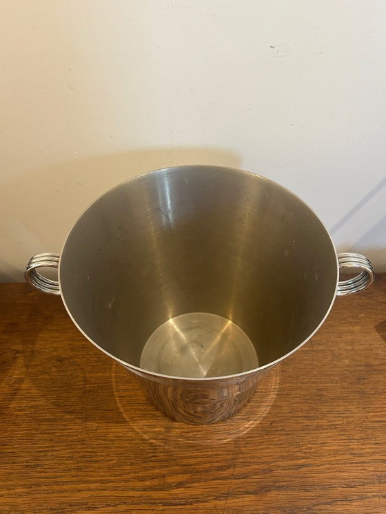 Image 1 of chrome-plated metal champagne bucket