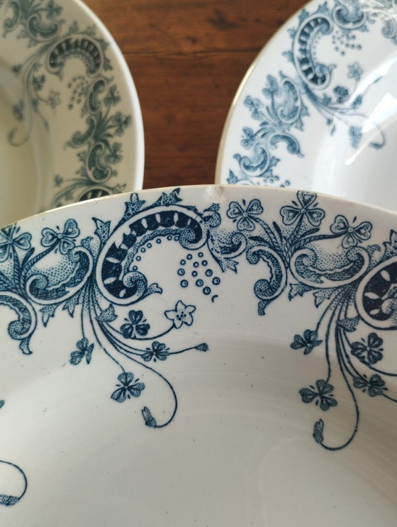 Image 1 of "Bizantino": 6 platos hondos de piedra de hierro de St-Amand & Hamage