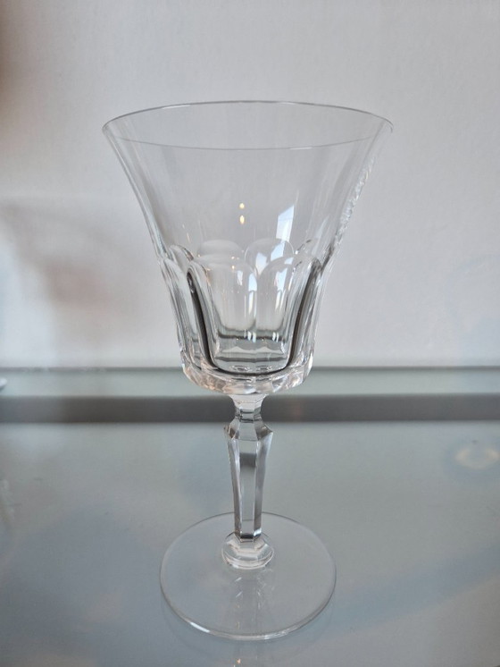 Image 1 of 6x Mid Century Val-Saint-Lambert mondgeblazen wijnglazen