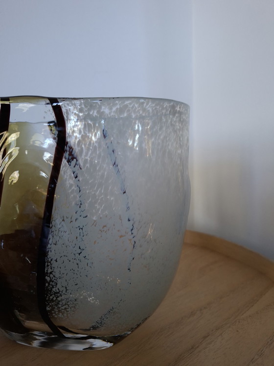Image 1 of Substantiële Mondgeblazen Design Vaas - Scandinavische Stijl - Jaren '50/'60