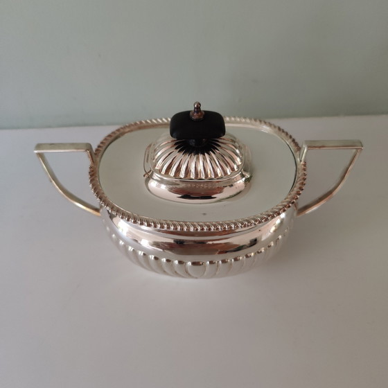 Image 1 of Sucrier et pot à lait en argent anglais – E.P.N.S. A.1. Fabriqué en Angleterre (vers 1900-1950)