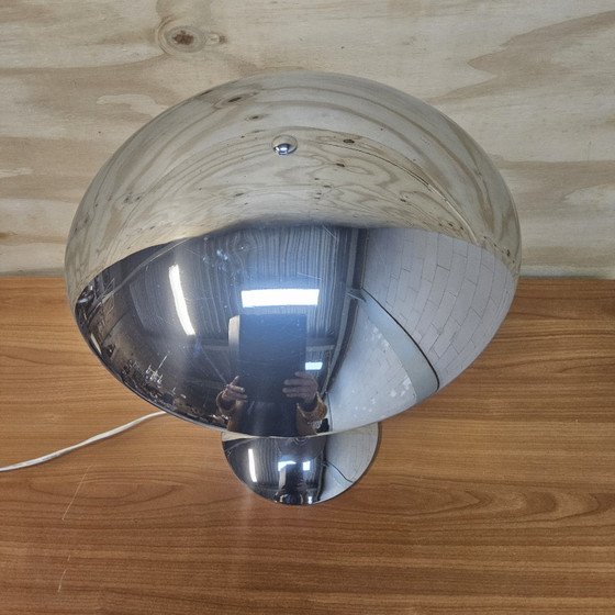 Image 1 of Lampe de table vintage Ikea champignon Dakapo Bauhaus / Art Déco chromée