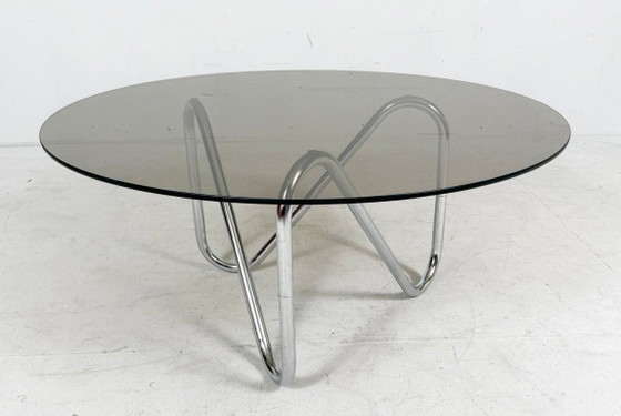 Image 1 of Französischer Stahlrohr Coffee Table/Couchtisch, der 1970er Jahre
