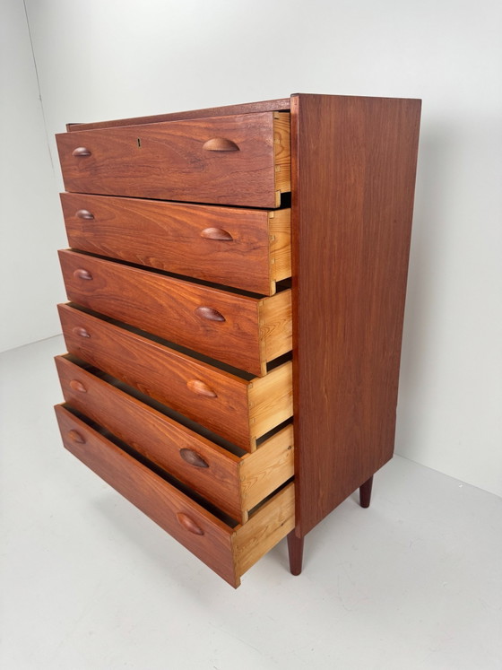 Danish Teak Chest of Drawers, Denmark, 1960s – Wood (photo 3 of 9)