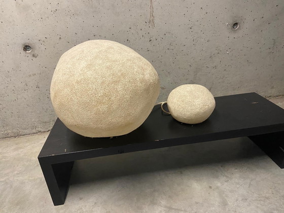 Image 1 of Set di lampade Dora Moonrock (grande e piccola) di André Cazenave