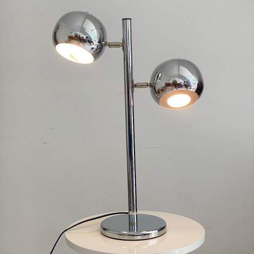 Vintage 1970s Chrome Lamp
