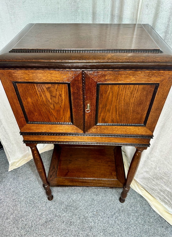 Antico mobile portaposate danese, Rovere, XX secolo, Armadi contenitori, Legno, Marrone (foto 9 di 15)