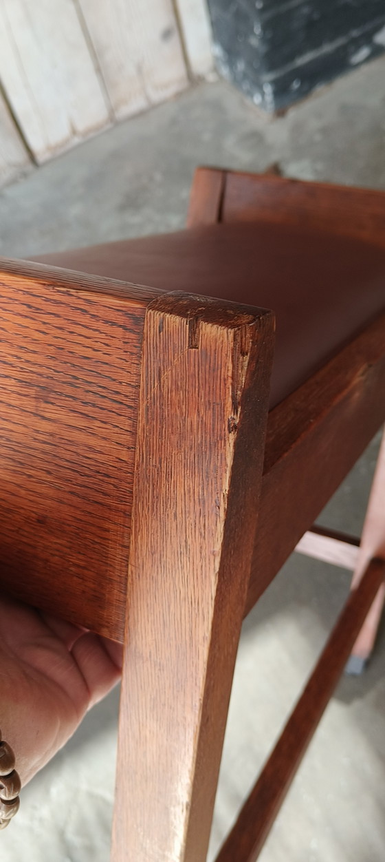 Image 1 of Hague Amsterdam School 1920s Art Deco New Objectivity stool piano stool