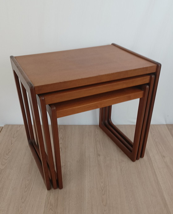 Image 1 of Opal Set Of Three Nest Tables In Walnut