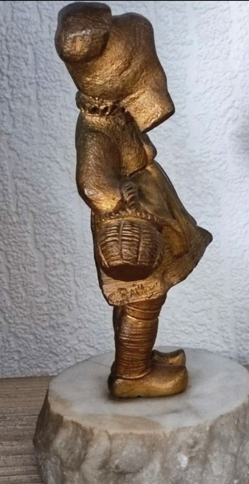 Art Deco/Art Nouveau Statuette – beeldhouwkunst, Bronze (photo 2 of 13)