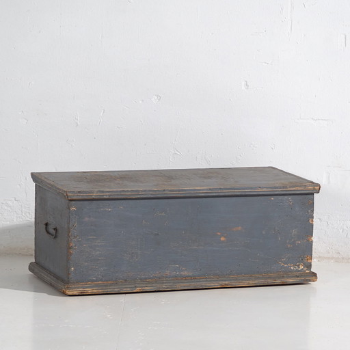 Kleine antieke blauwe kist (ca. 1920) #35