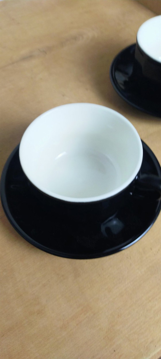 Image 1 of APILCO Flora Lunch Cup Set – Black and White