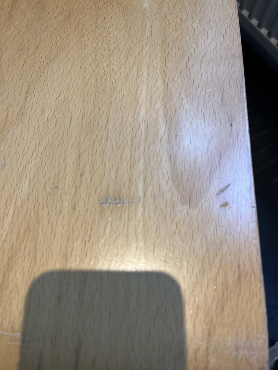 Image 1 of Solid wood chair with steel base