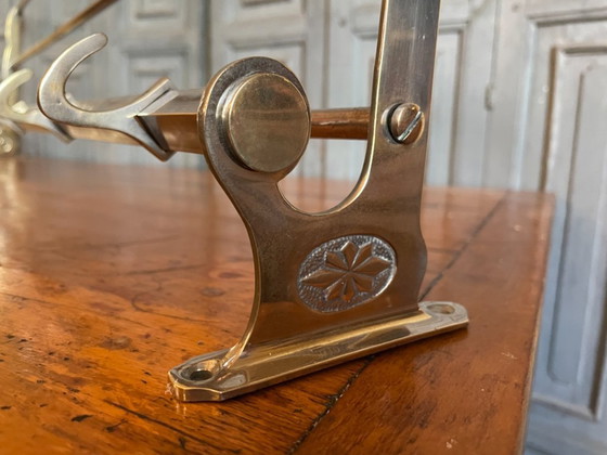 Image 1 of Wall Coat Rack Nickel Art Deco 1930 French