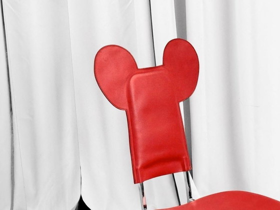 1/1 Javier Mariscal Akaba Garriris Chair Red Leather 1987 – Chairs and lounge chairs, Metal (photo 6 of 10)