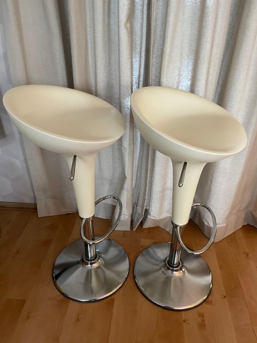 2x Magis Bombo Stool by Stefano Giovannoni (Ivory)