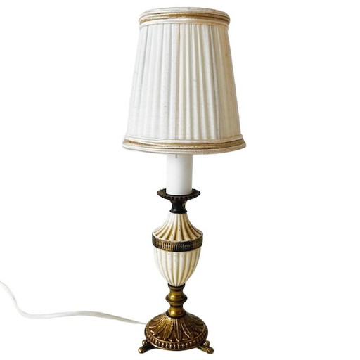Lampadaire vintage style Empire or crème