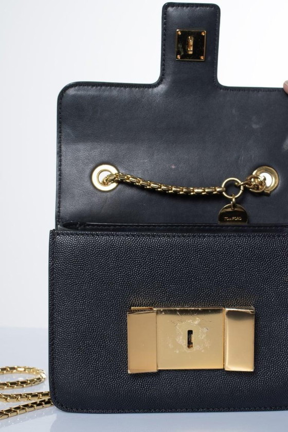 Image 1 of Bolso Sienna de piel granulada negra de Tom Ford