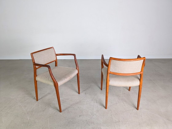 Image 1 of Set van 2 Niels Moller fauteuils JL Møller Møbelfabrik model 80