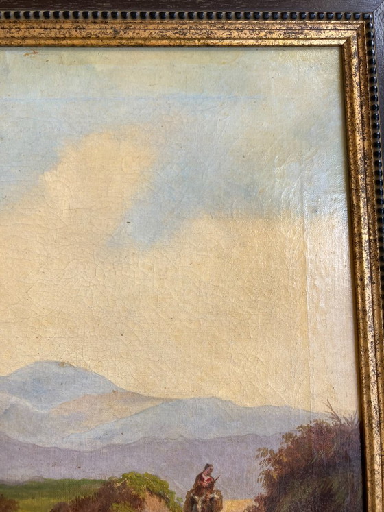 Image 1 of French school 19th century river landscape signed.