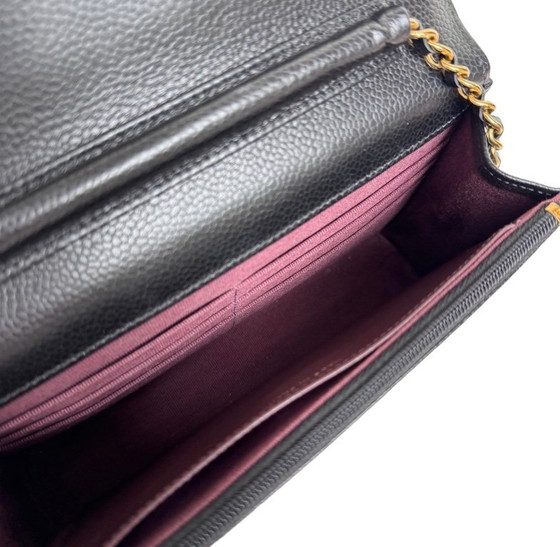 Image 1 of Chanel wallet on chain caviar