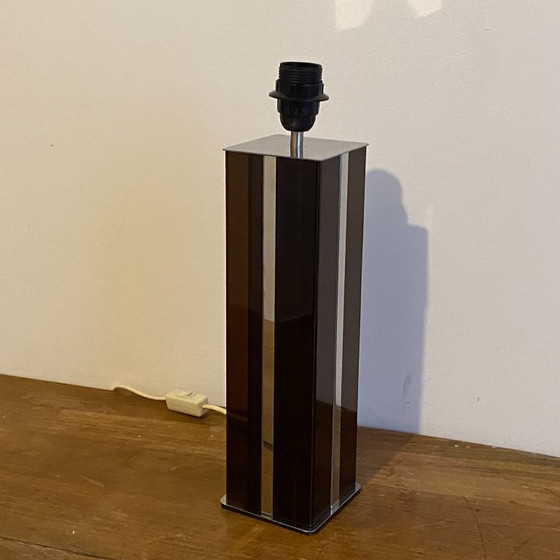 Kinetic Lamp. 1970. Smoked Plexiglas. Space Age. – Table lamps, Metal (photo 6 of 7)