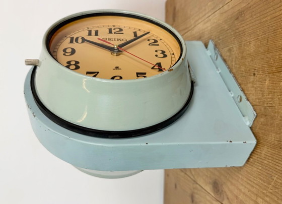 Orologio da parete vintage Seiko blu a doppia faccia con raffigurazioni di navi, anni '80 – Plastic, Glass (photo 4 of 21)