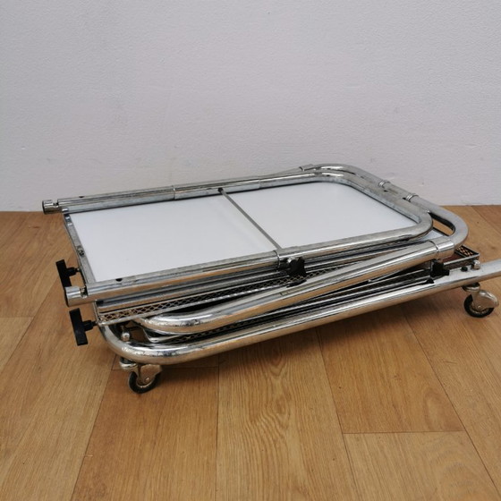 Image 1 of Chariot de bar vintage, chariot à boissons, chariot de majordome, chariot de service