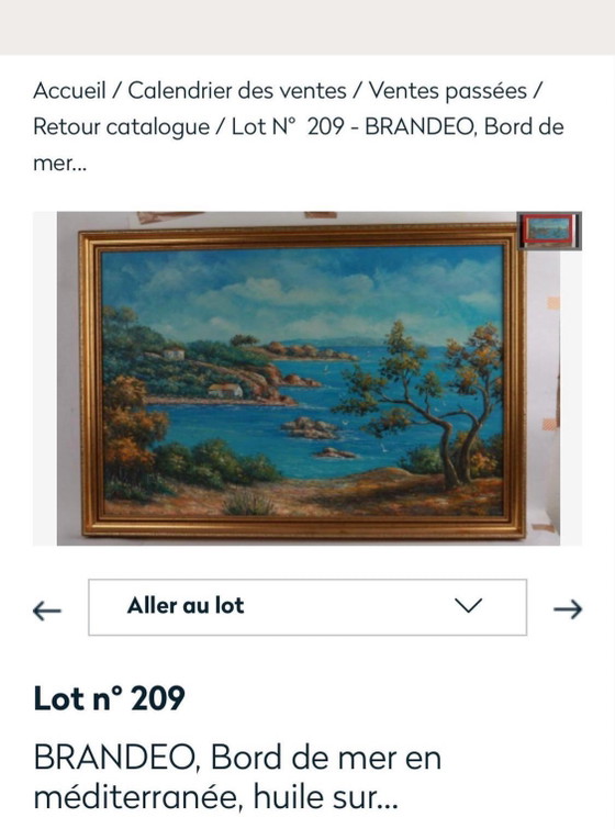 Mediterranean - View of the Esterel By Brandeo – Paintings & Drawings, Wood, Canvas (photo 15 of 15)