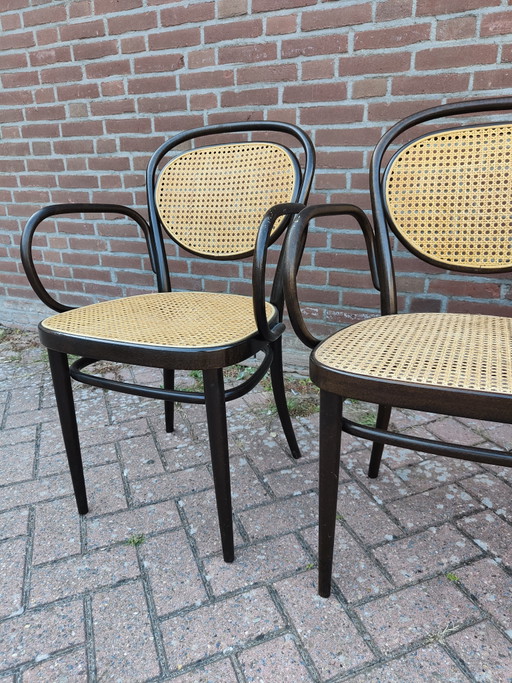 Set di 4 poltrone originali Thonet 215 RF in legno curvato – Design vintage – eetkamerstoelen, Wood (photo 2 of 8)