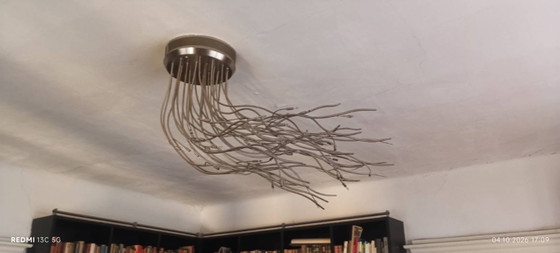 Grande lampadario senza tempo dal design speciale, Lumen, Plafoniere, Metallo, Argentato (foto 5 di 7)
