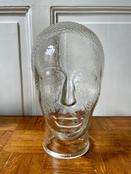 Kopf einer Schaufensterpuppe aus Vintage-Glas