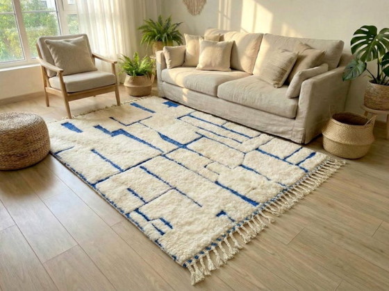 Elegante alfombra marroquí – Lana de las montañas del Atlas hecha a mano, 250 cm x 300 cm. – Cotton (photo 6 of 7)